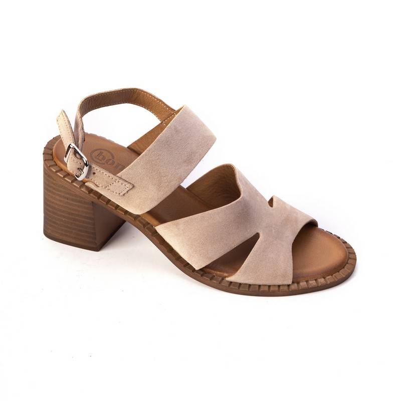 500-7003-201-beige-suede Босоножки жен.замша-кожа бежевый